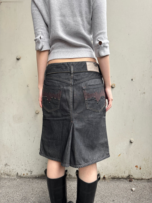 DIESEL SLIT DENIM SKIRT