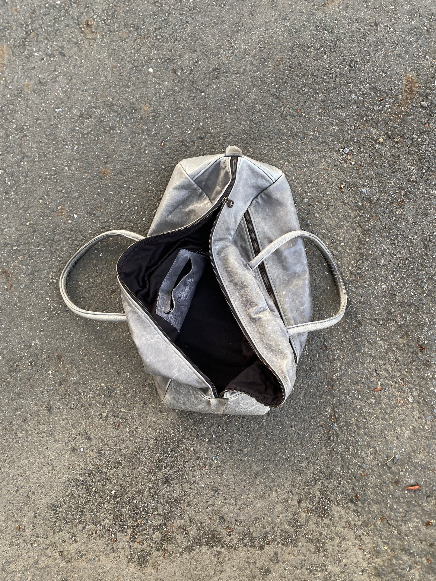 Jas M.B. 2000s Leather Travel Bowling Bag