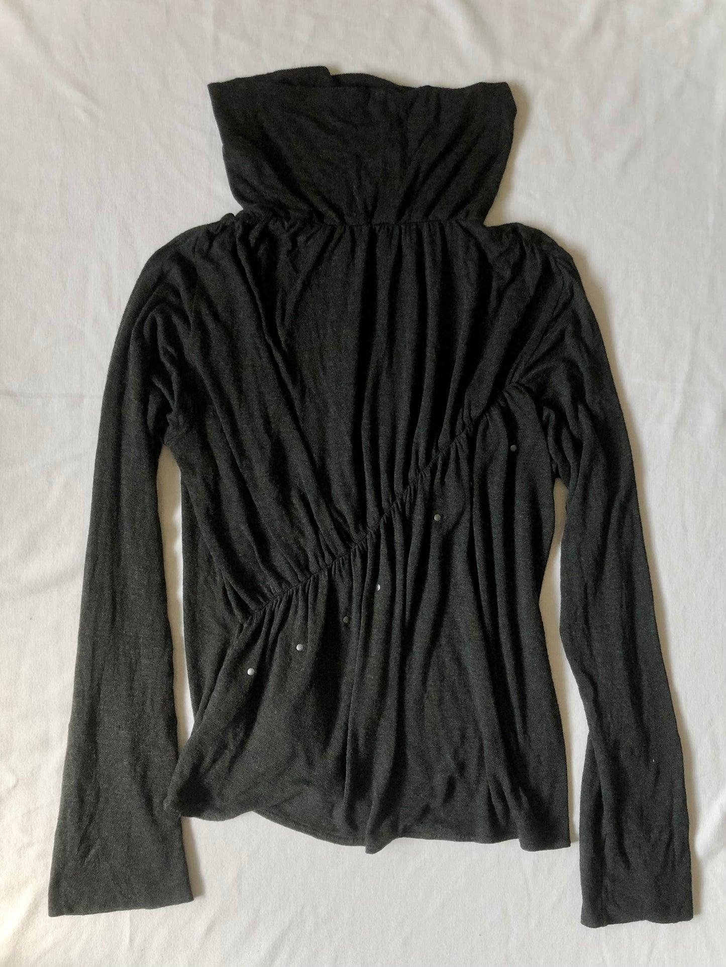 HaaT ISSEY MIYAKE Studded Sheer Ruched Top (sample item)