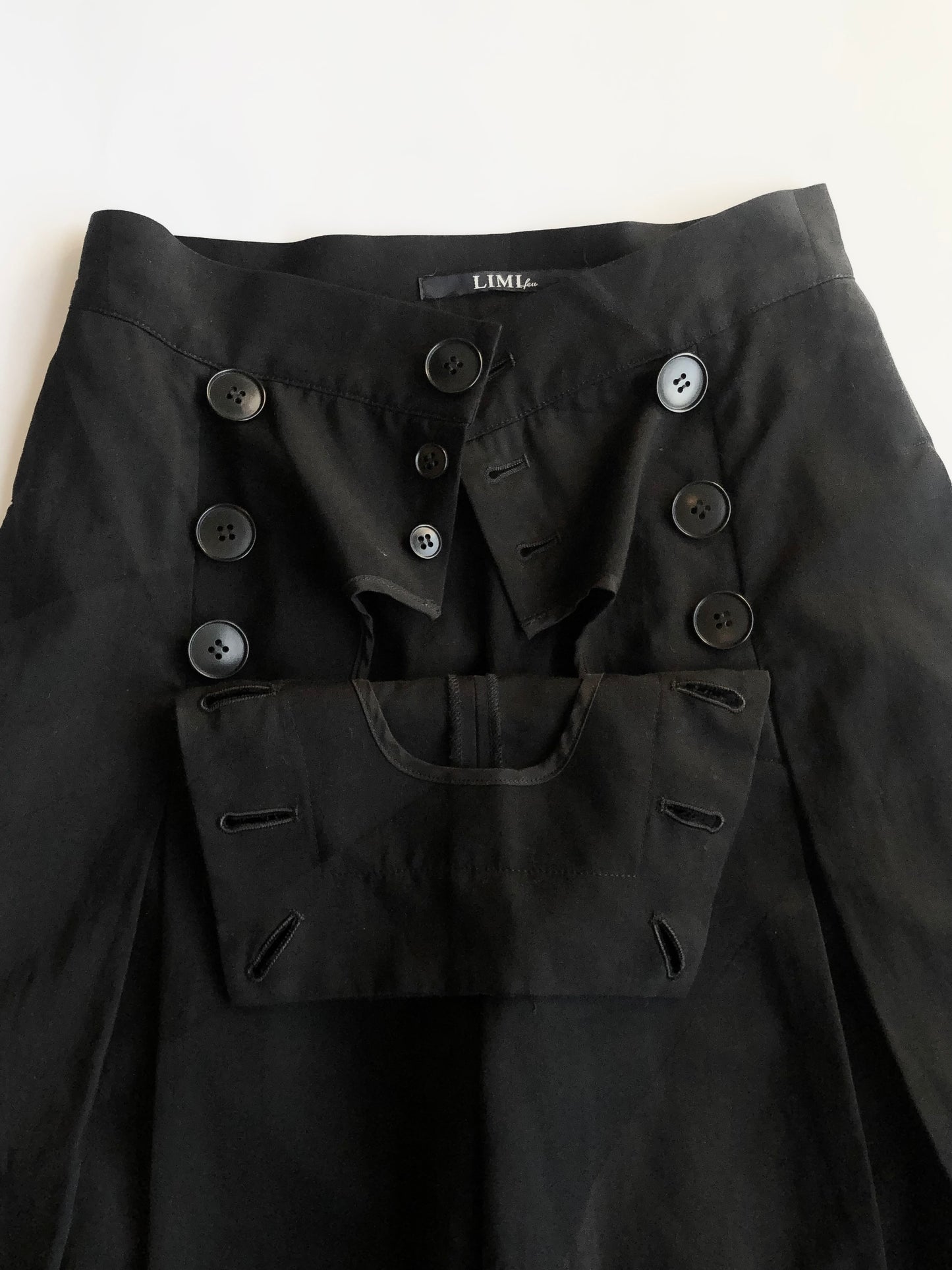 LIMI feu Cotton Silk Panelled Sailor Pants