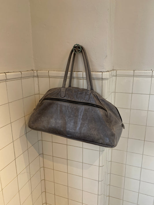 Jas M.B. 2000s Leather Travel Bowling Bag