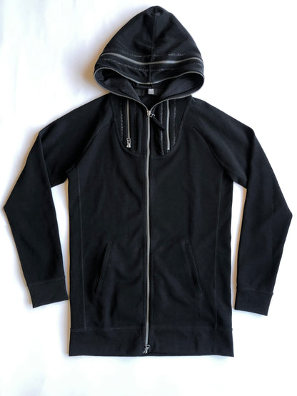 Marithé + François Girbaud Double Hood Zip-Up Hoodie