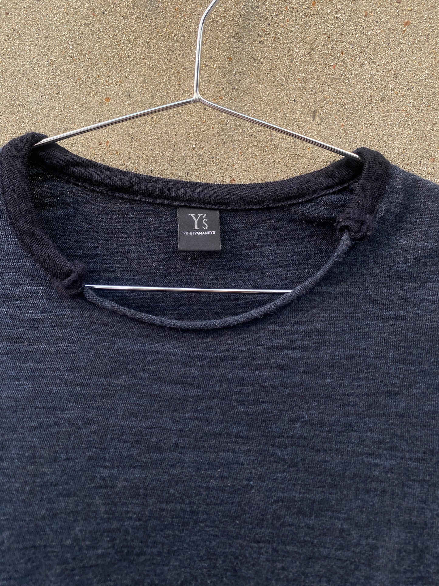 Y's Rolled Edge Layered Wool Top