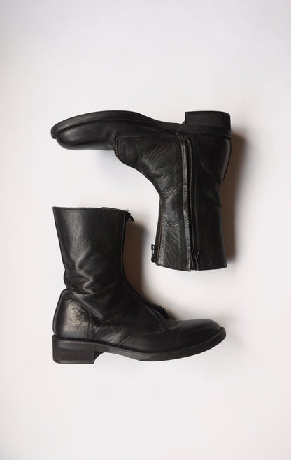 YOHJI YAMAMOTO FEMME Double Zip Leather Boots size2 (about 23.5)