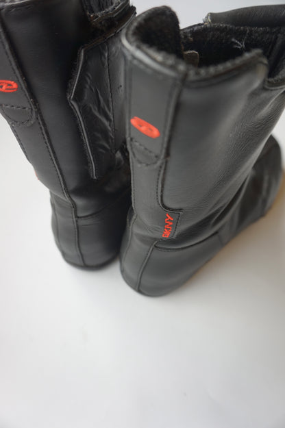 DKNY Leather Zip Boots US7