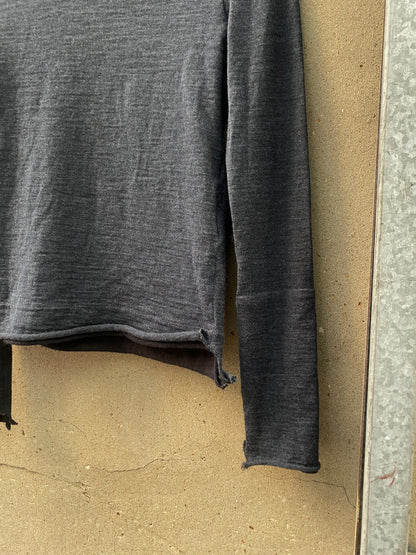 Y's Rolled Edge Layered Wool Top