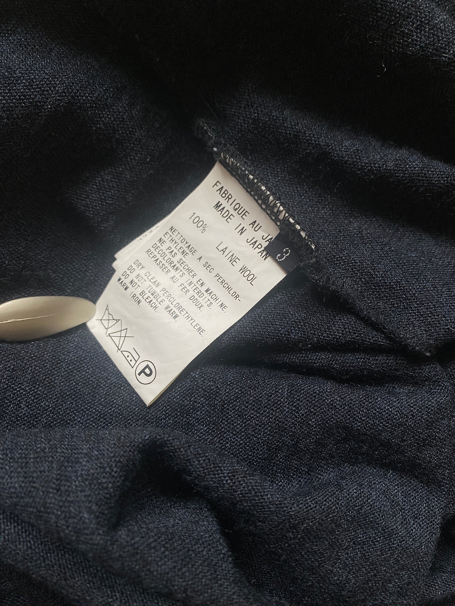 Y's Rolled Edge Layered Wool Top