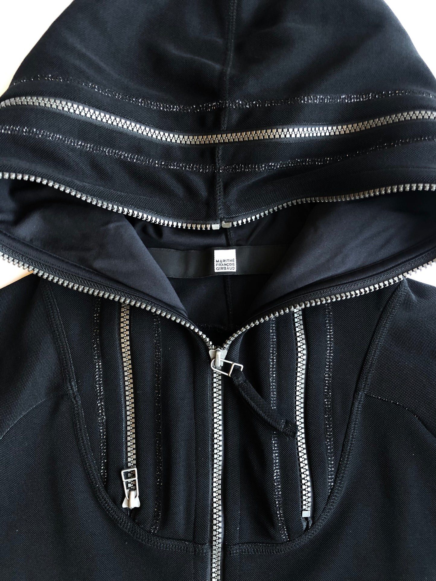 Marithé + François Girbaud Double Hood Zip-Up Hoodie