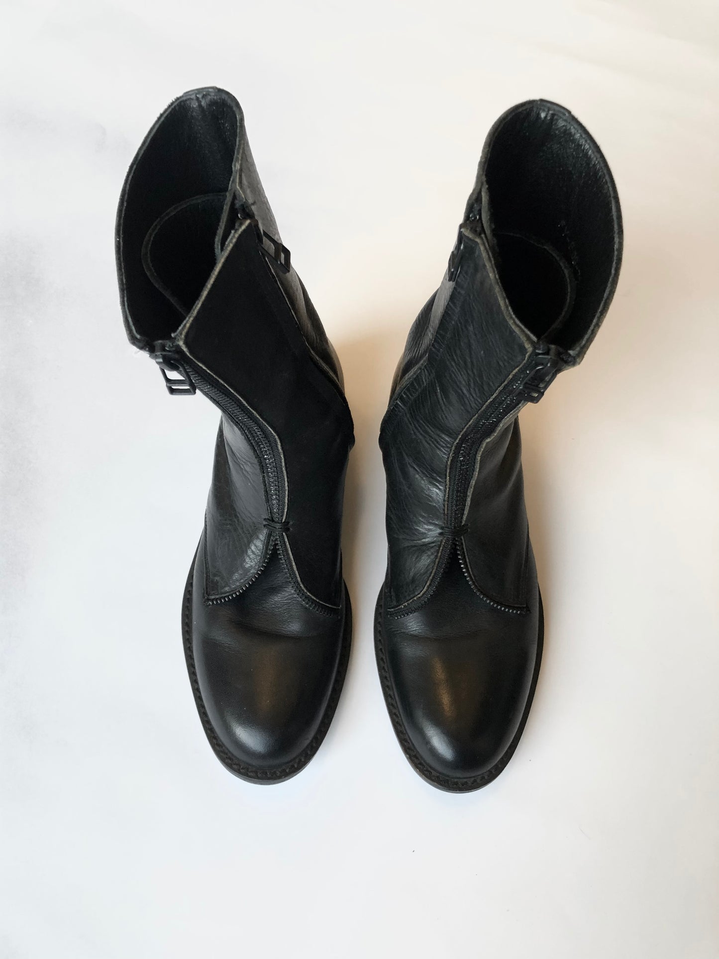 YOHJI YAMAMOTO FEMME Double Zip Leather Boots size2 (about 23.5)