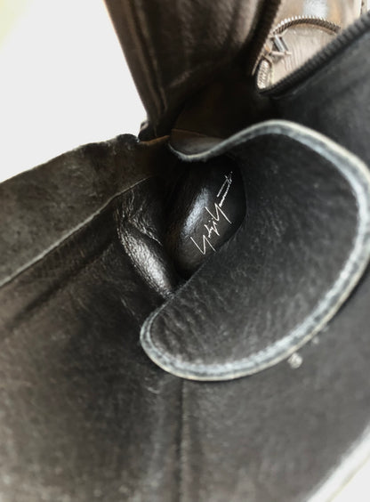 YOHJI YAMAMOTO FEMME Double Zip Leather Boots size2 (about 23.5)