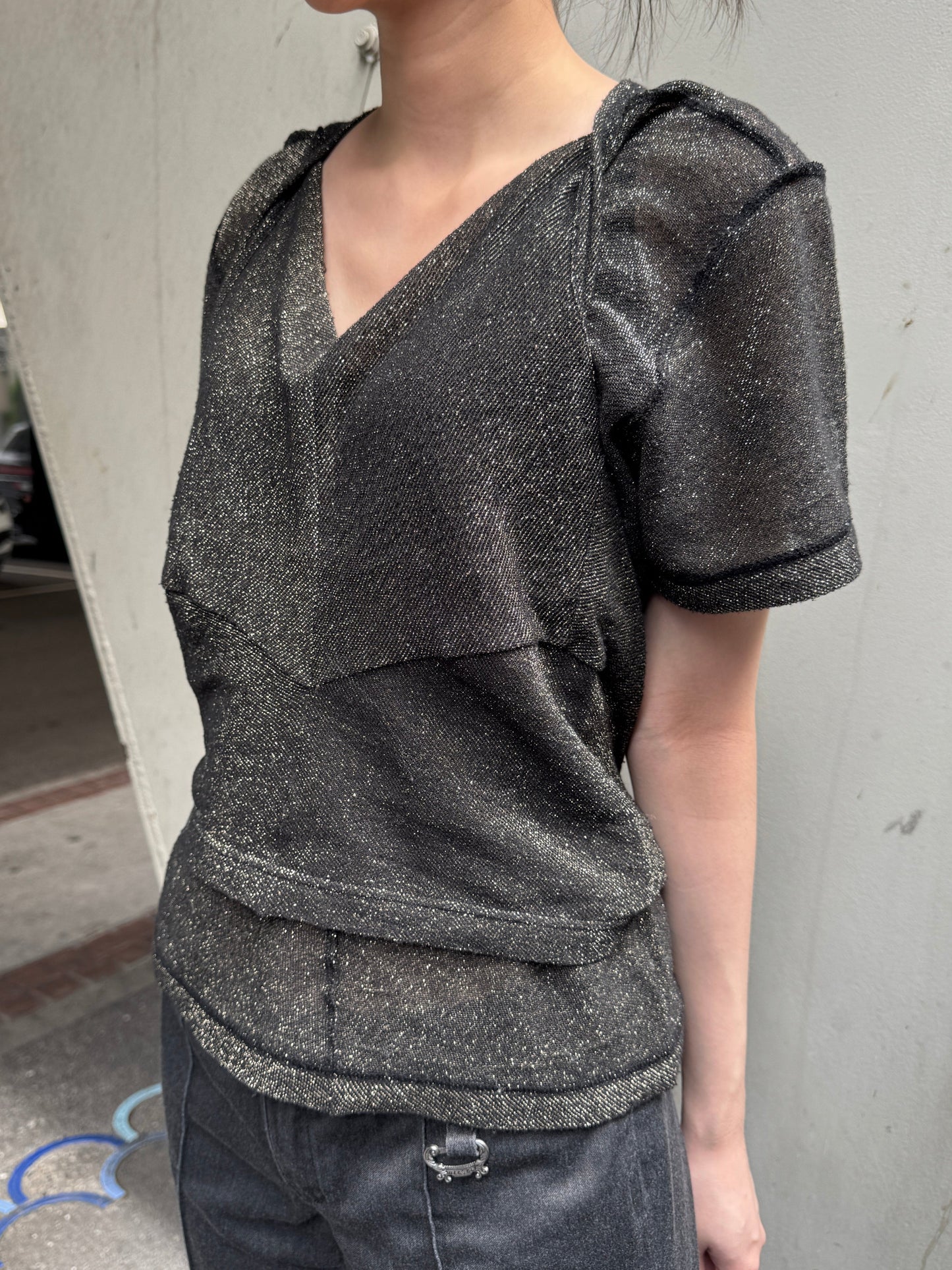 AD2005 JUNYA WATANABE 2 Way Shimmery Knit Top