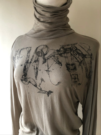 2000s Diesel Graphic Turtleneck