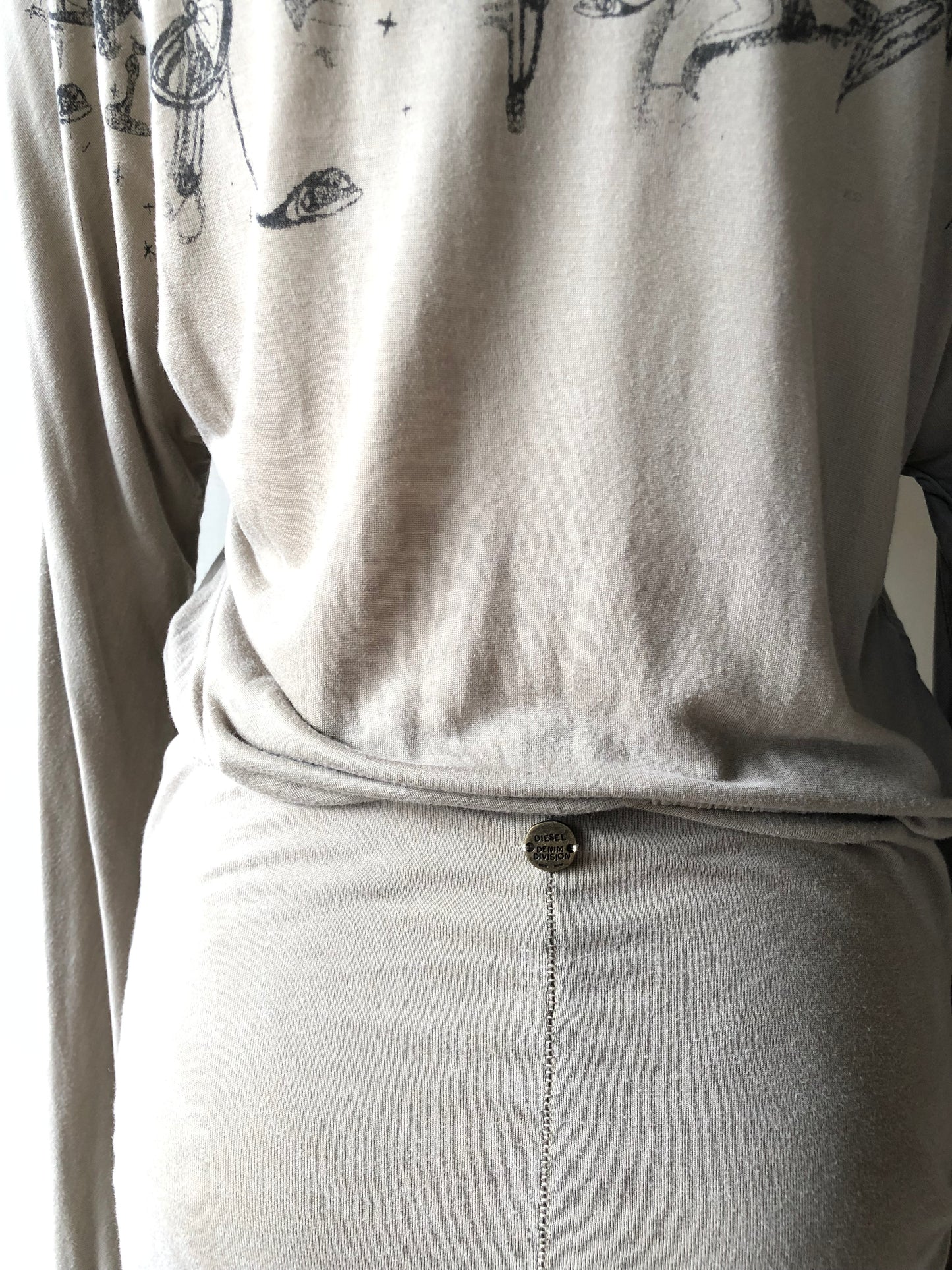 2000s Diesel Graphic Turtleneck