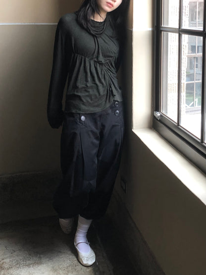 HaaT ISSEY MIYAKE Studded Sheer Ruched Top (sample item)