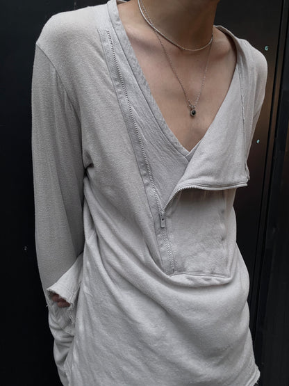 Black Barrett by Neil Barrett Long Sleeve Zip Top